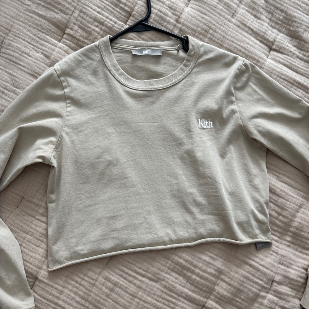 Kith Beige Long Sleeve Crop Top